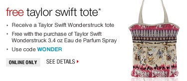 Free Taylor Swift Tote - Use code WONDER