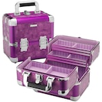 Mini Traincase - Purple Faux Snakeskin