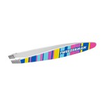 Stainless Steel Mini Slant Tweezer - Stripe