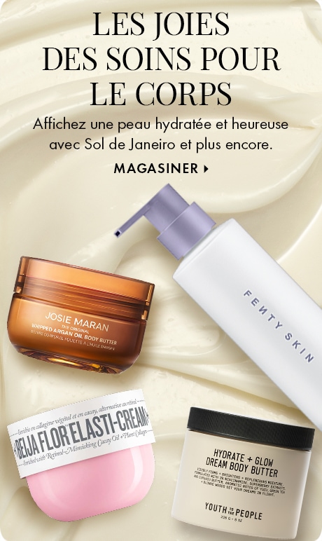 LA JOIE DES SOINS POUR LE CORPS | Affichez une peau hydratée et heureuse avec Sol de Janeiro, et plus encore. MAGASINER >