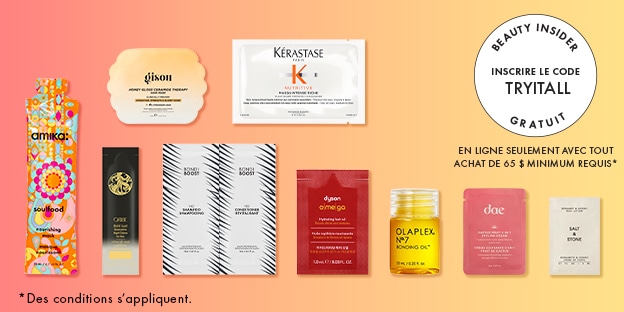 Beauty Insider Inscrire le code TRYITALL GRATUIT En ligne seulement avec tout achat minimum de 65 $* | *Des conditions s’appliquent.