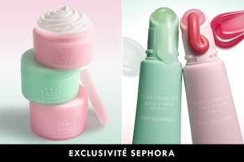 EXCLUSIVITÉ SEPHORA | image mettant en vedette des crèmes pour le corps et des baumes à lèvres KAYALI 