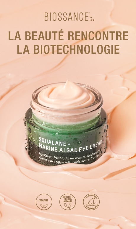 Biossance. La beauté rencontre la biotechnologie. Image de la bouteille du produit.