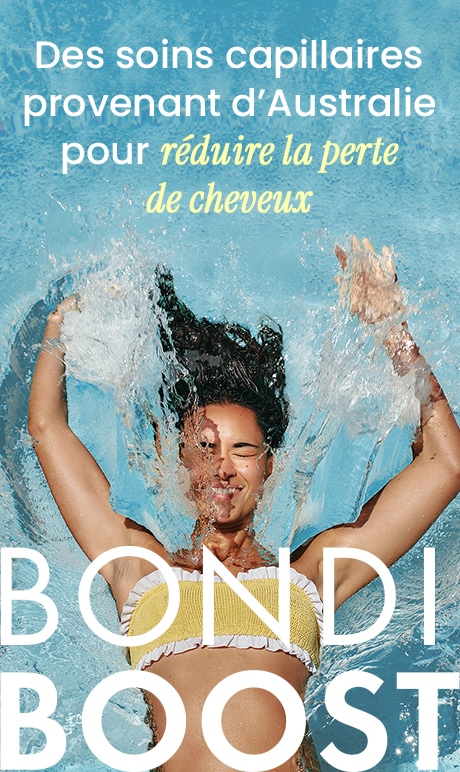 BondiBoost. Des soins capillaires provenant tout droit d’Australie pour réduire la perte de cheveux. image du modèle.