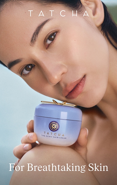 Tatcha. Pour une peau à couper le souffle. image du modèle avec l’article.