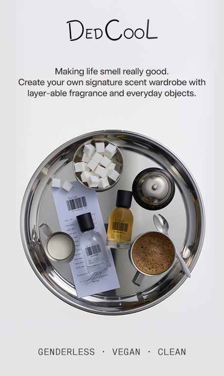 DedCool. Une vie parfaitement parfumée. créez votre propre collection de parfums signature grâce à des parfums superposables et des objets du quotidien. image des essentiels. unisexe. végétalien. pur et sain.
