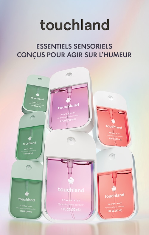 touchland. essentiels sensoriels conçus pour agir sur l’humeur. image des produits.