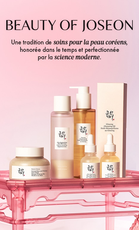 Beauty of Joseon. Une tradition de soins pour la peau coréens, honorée dans le temps et perfectionnée par la science moderne. Image des produits.