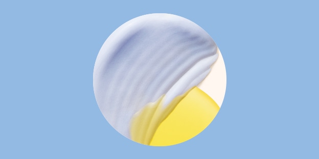 Icône de contour jaune des produits de soins capillaires.