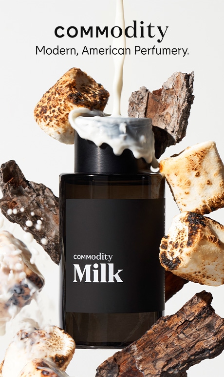 Commodity. Parfumerie américaine moderne. Image des produits.