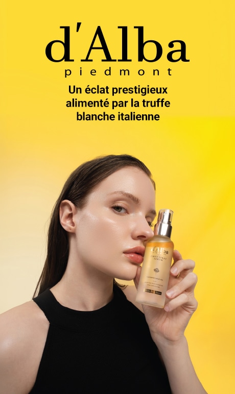 d’alba peidmont.un éclat prestigieux alimenté par truffe blanche italienne. image du modèle tenant le produit.