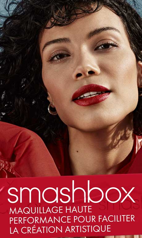 smashbox. maquillage haute performance pour faciliter la création artistique. image d’un modèle.