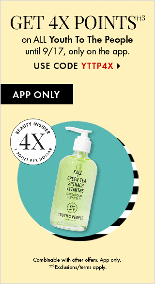 Get 4X Points on ALL Youth To The People