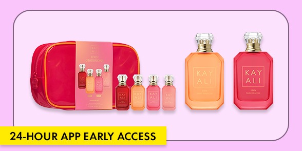 24-hour app early access. image of products.