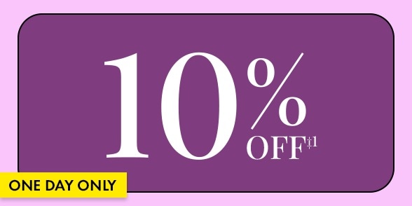 10% off promotion with a “One Day Only” label.