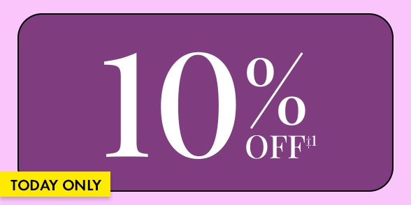 "TODAY ONLY" 10% off promotional banner.
