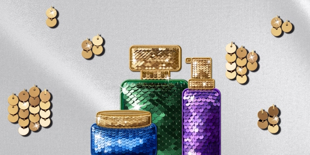 sequins beauty bottles