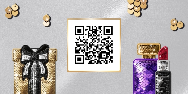 QR Code with sequins gift, and products