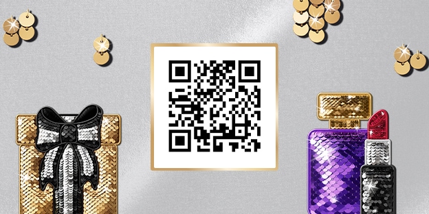 QR Code with sequins gift, and products