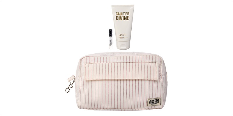 Jean Paul Gaultier two mini fragrance products & a shower gel and earbuds case