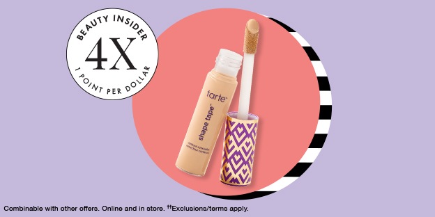 Beauty Insider 4X 1 Point Per Dollar | Combinable with other offers. Online and in store. †† Exclusions/ terms apply.
