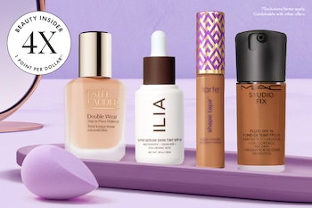 BEAUY INSIDER 4X 1 POINT PER DOLLAR†† | ††Exclusions/terms apply. Combinable with other offers.