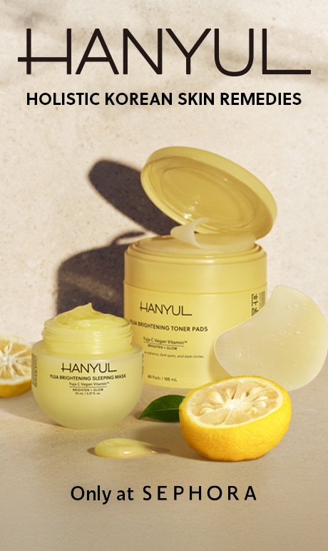 Hanyul. Holistic korean skin rememdies. Only at Sephora. Images of product.
