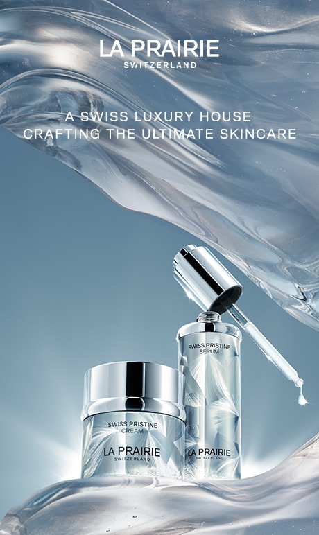 La Praire Switzerland. A swiss luxury house crafting the ultimate skincare. image of products.