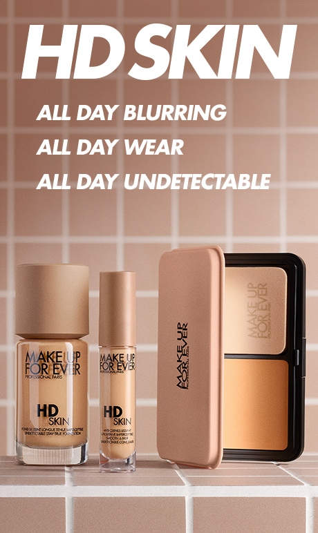 HD Skin. All Day Blurring. All Day Wear. All Day Undetectable. Image of products.