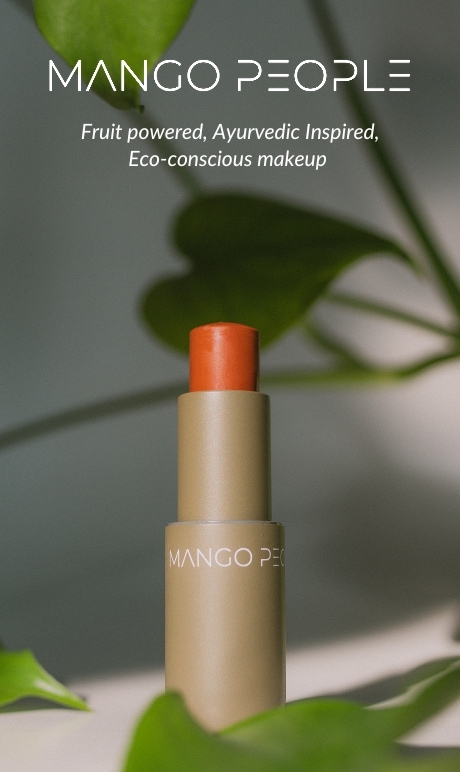 Mango People. Fruit Powered. Ayurvedic Inspired. Eco-concious Makeup. Image of product.