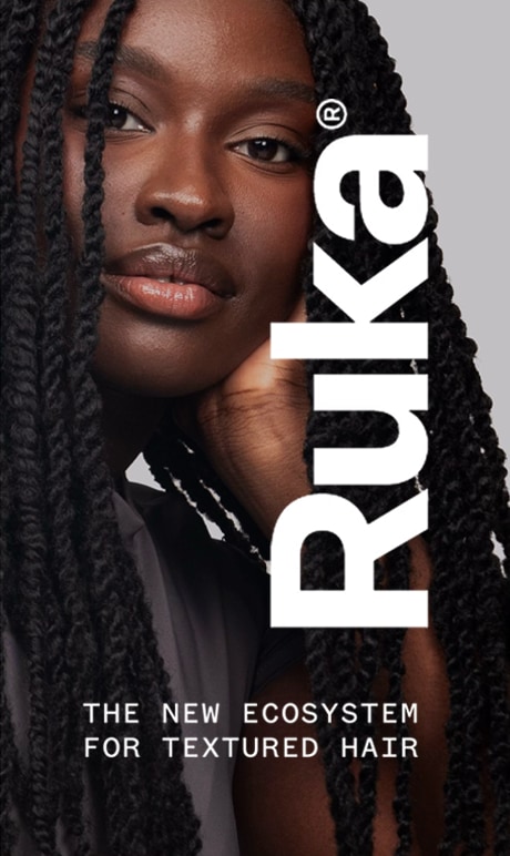 Ruka Hair. The new eco system for texture hair. image of model.