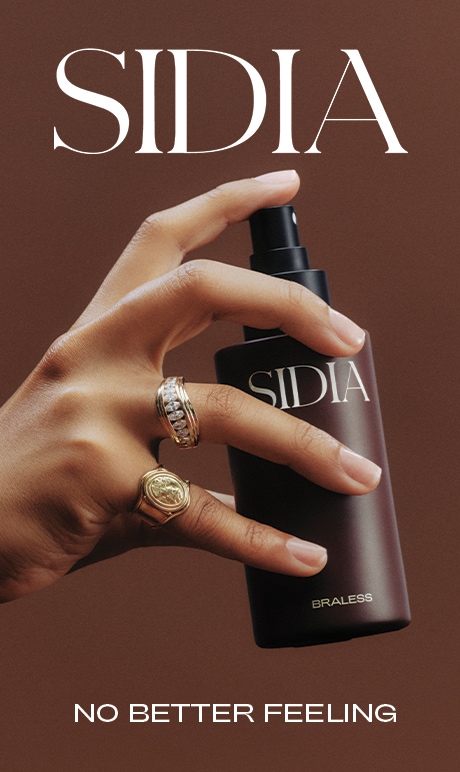 SIDIA. no better feeling. image of hand holding product.