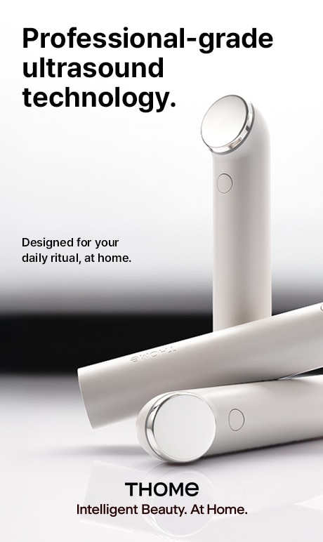 Professional grade ultra sound technology. designed for your daily ritual at home. THOME intelligent beauty at home. image of product.