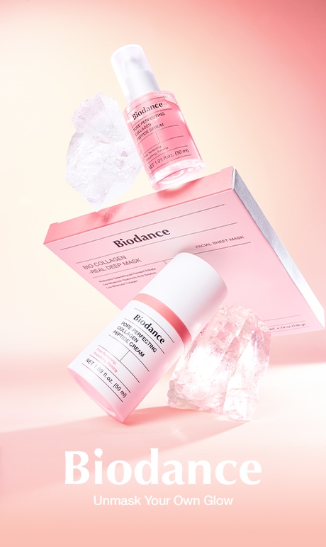 Unmask your own glow. Image of products.