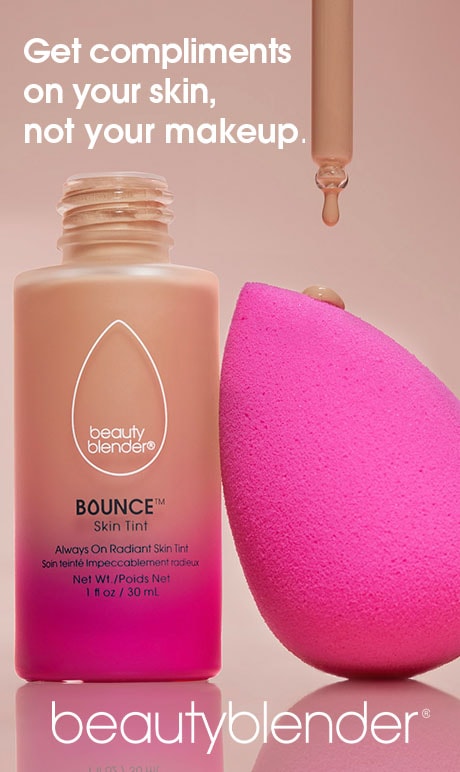 Get compliments on your skin, not your makeup. beautyblender. image of product.