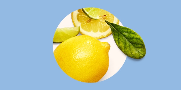 Blue outlined icons of fragrance products.