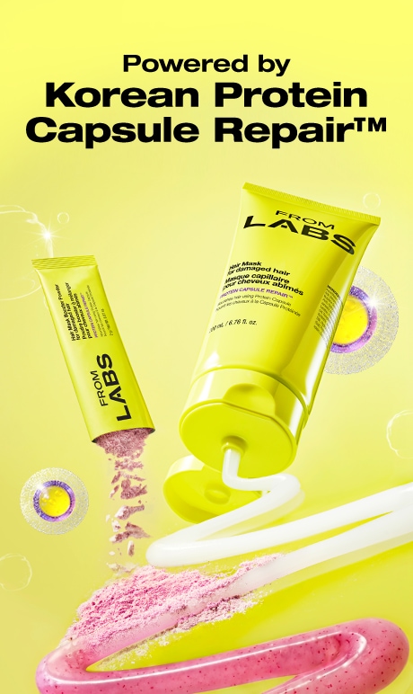 powered by Korean protien capsule repair. image of products.