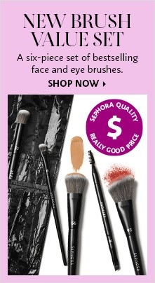 NEW BRUSH VALUE SET | A six-piece set of bestselling face and eye brushes. | sephora quality; really good price badge | SHOP NOW >