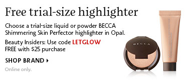 Free trial-size highligter | Use code LETGLOW