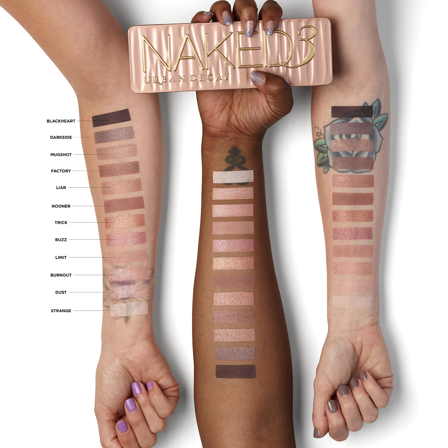 Палетка теней Urban Decay Naked3 Soft Pink — фото 2