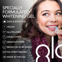GLO Brilliant Teeth Whitening GLO Vials 10 Pack plus Lip Care