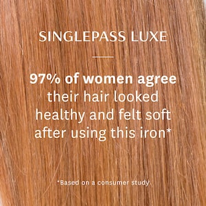 T3 SinglePass Luxe 1” Ionic Straightening & Styling Flat Iron (White/Rose Gold) Image 6