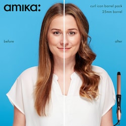 amika 3 barrel curling iron