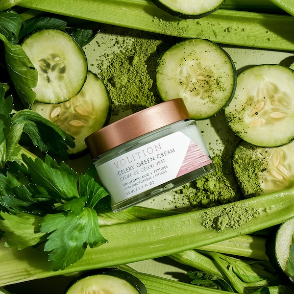 Celery Green Cream with Hyaluronic Acid + Peptides Volition Beauty