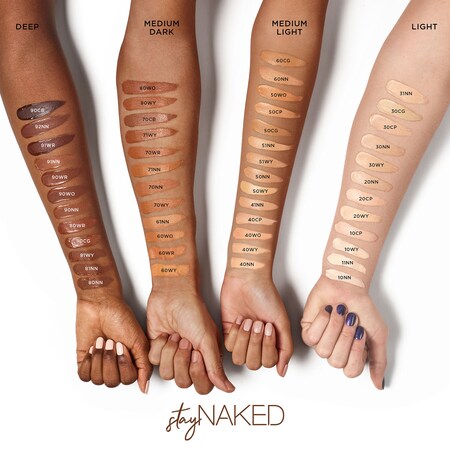 Urban Decay All Nighter Foundation Color Chart