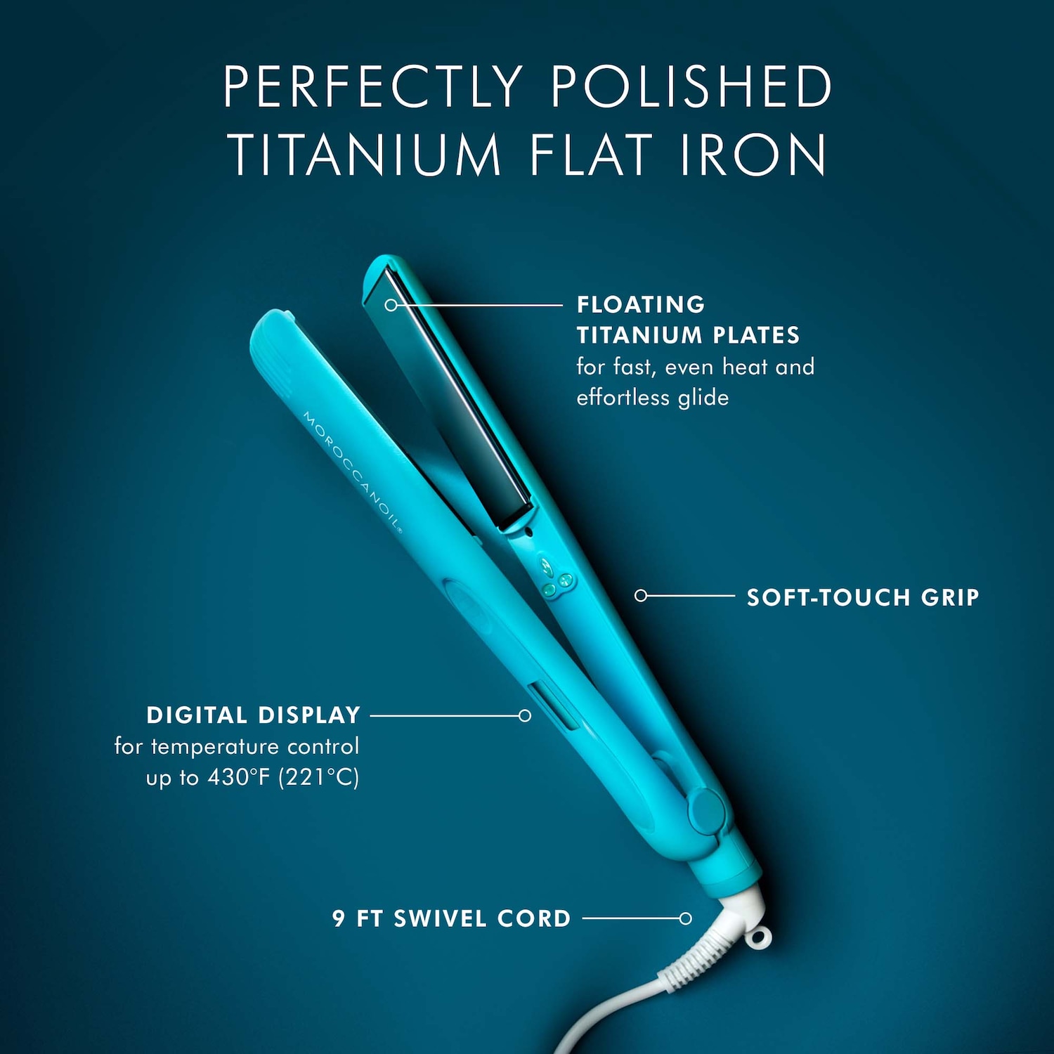 Титановый выпрямитель для волос Moroccanoil Perfectly Polished — фото 2