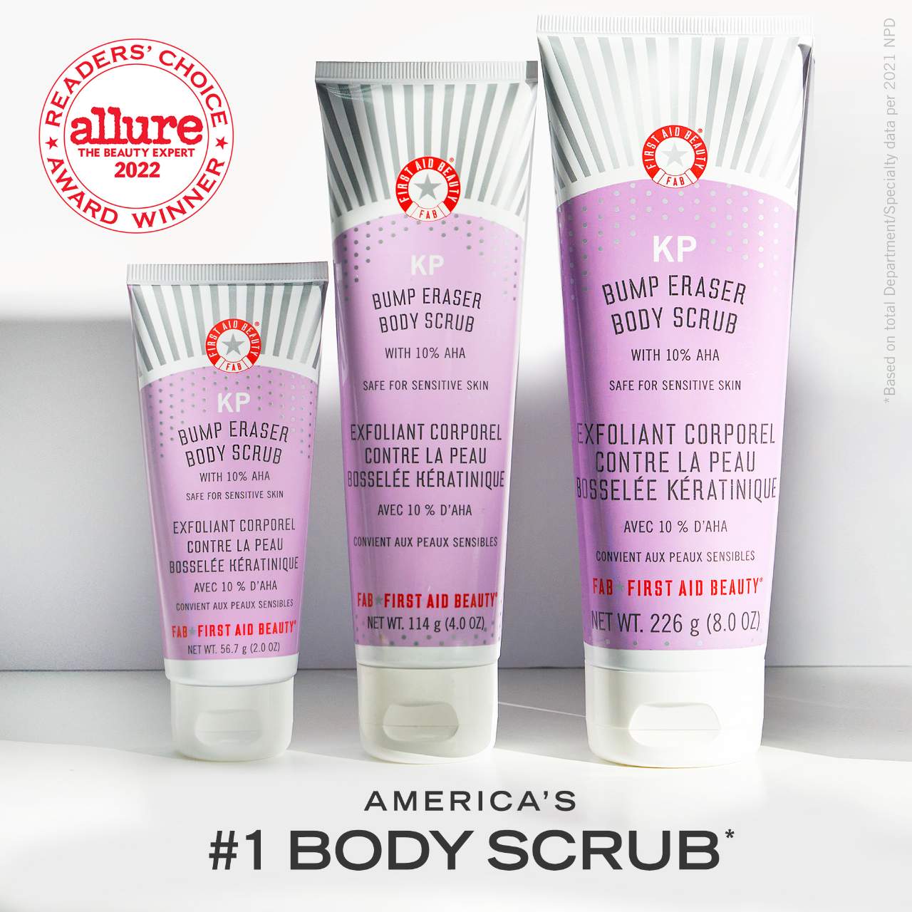 Mini KP Bump Eraser Body Scrub with 10% AHA – Exfoliant for Keratosis Pilaris