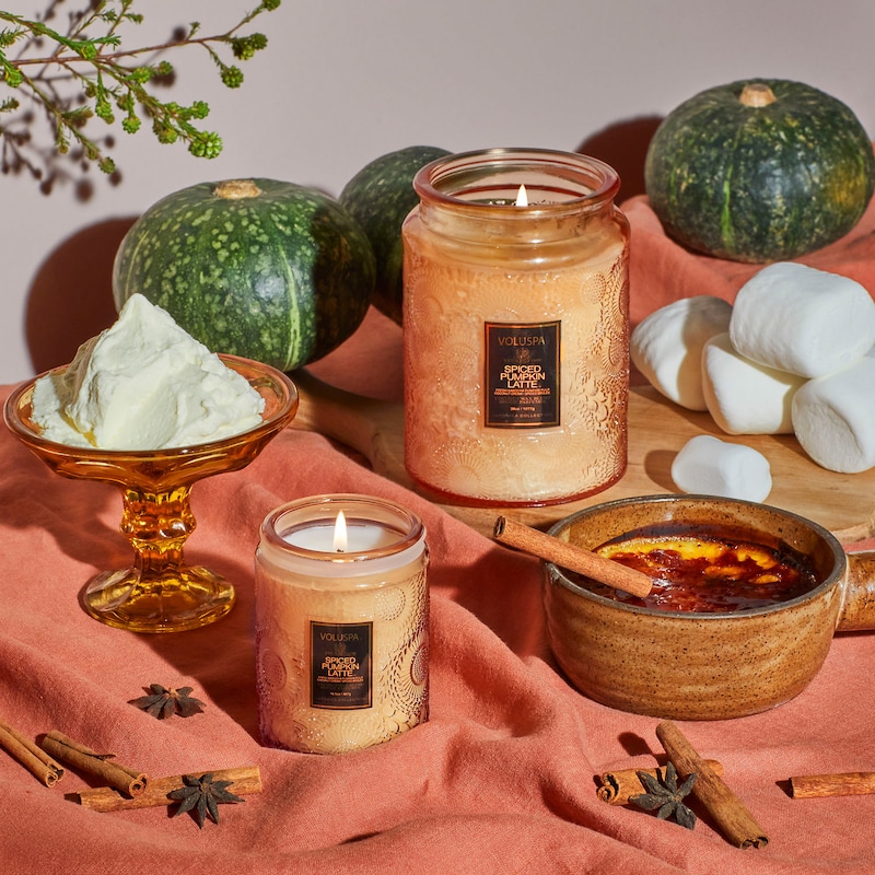 Mini Spiced Pumpkin Latte Glass Candle thumbnail 2