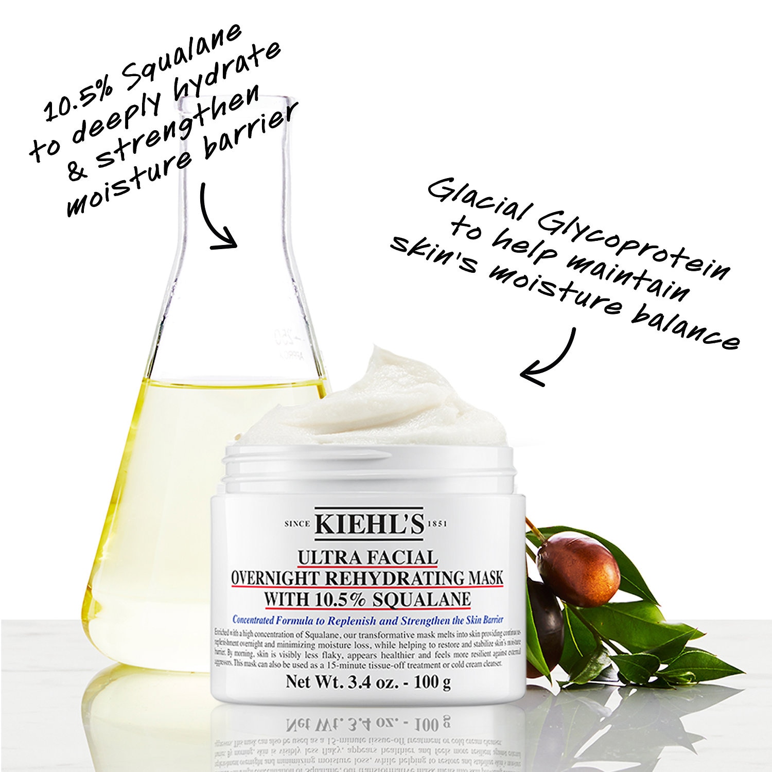 Ночная увлажняющая маска-крем со скваланом 10,5% Kiehl's Since 1851 Ultra Facial Overnight — фото 2