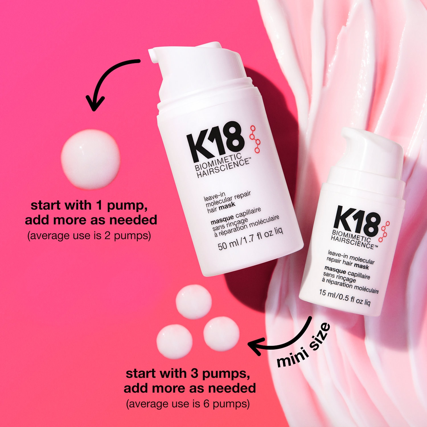 Leave-In Molecular Repair Hair Mask - K18 Biomimetic Hairscience